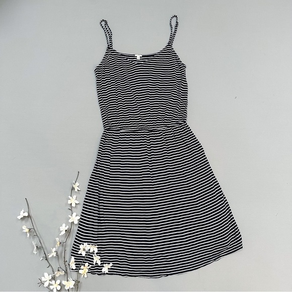 J. CREW navy white striped tank dress, S. - Picture 2 of 9
